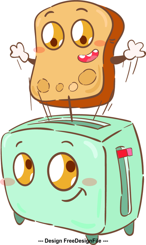 Cartoon Toasters ~ Cartoon Home Kitchen Toaster. Download A Free ...