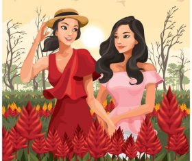 Travel cartoon illustration vector