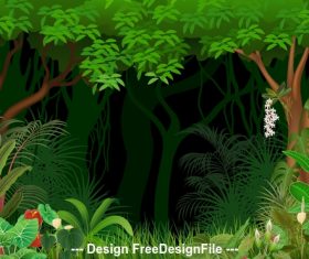 Tree nature landscape illustration vector