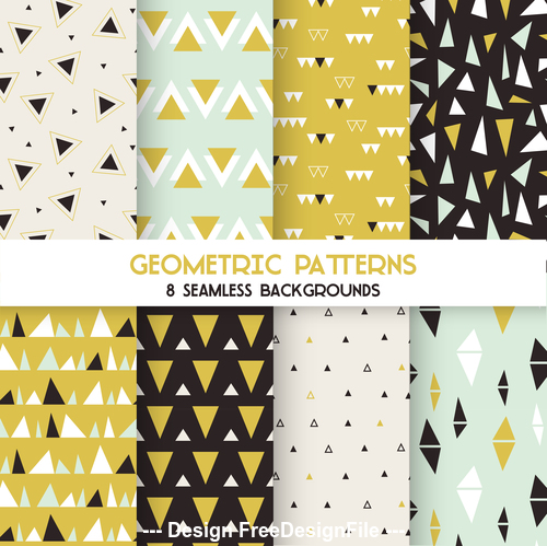 Triangles seamless pattern vector