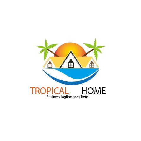 Tropical Home Logo vector free download