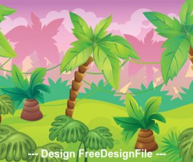 Tropical plant illustration vector