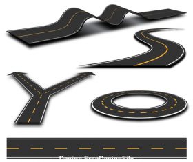 Turntable road fork icon vector
