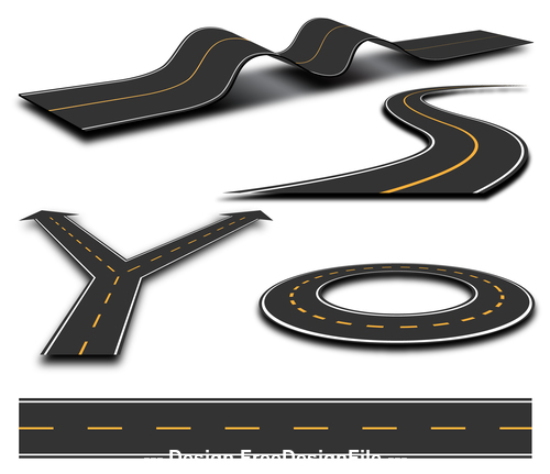 Turntable road fork icon vector