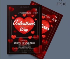 Two different designs of valentines day greeting card vector