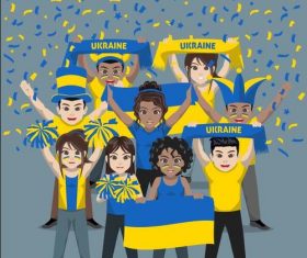Ukraine fan club vector