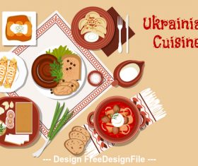 Ukrainian cuisine vector