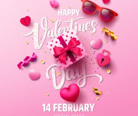 Valentine Day Sale Poster Vector Design