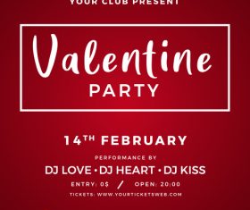 Valentine day flyer vector