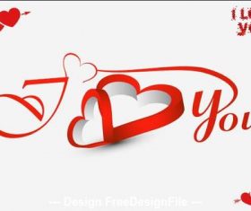 Valentine romantic greeting card vector