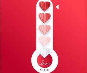 Valentines Day thermometer vector