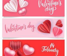 Valentines day card banner vector
