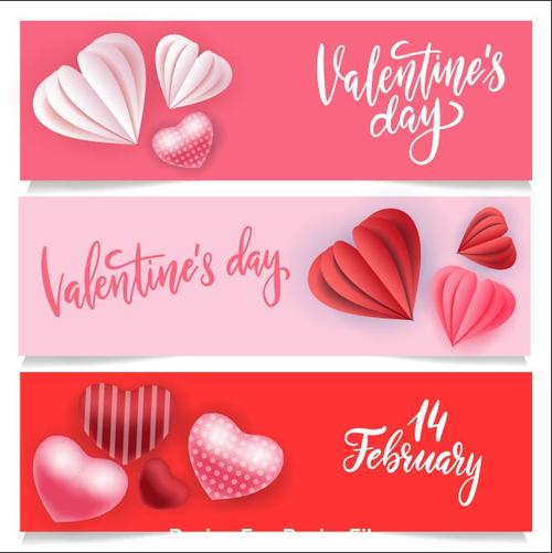 Valentines day card banner vector