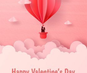 Valentines day flyer vector