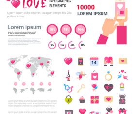Valentines day gift information statistics vector
