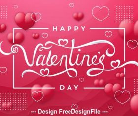 Valentines day greeting card design vector