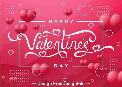 Valentines day greeting card design vector