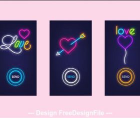 Valentines day no mobile app banner vector