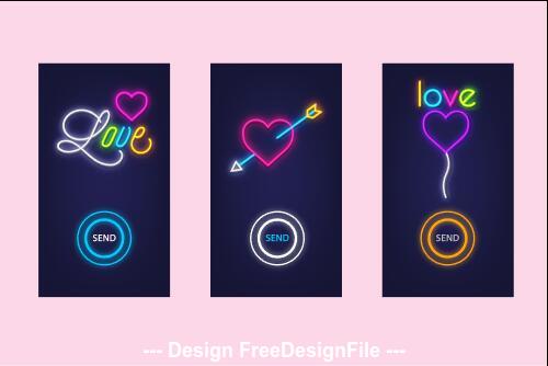 Valentines day no mobile app banner vector