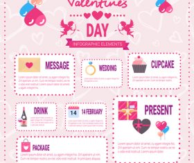 Valentines day options infographics vector