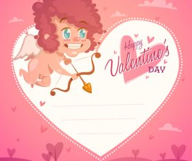 Valentines day postcard vector