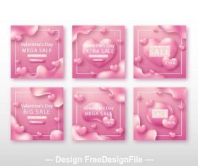Valentines day promotion banner vector