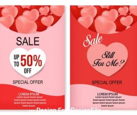 Valentines day special sale card vector