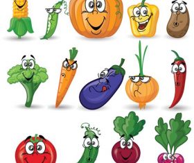Vegetable cartoon icon vector