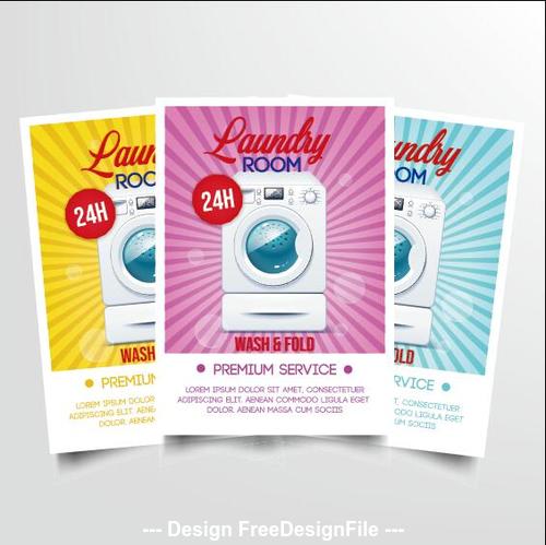 Washing machine promotion poster vector