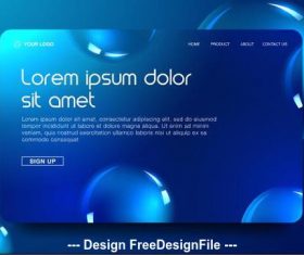 Website vector template