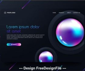 Website vector template design