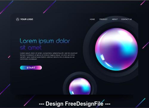 Website vector template design