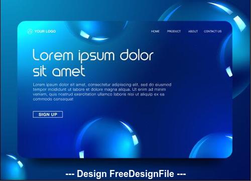 Website vector template