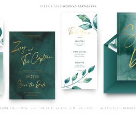 Wedding invitations elegant decorative template vector