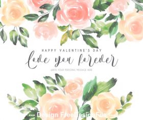 Wedding invitations floral template vector