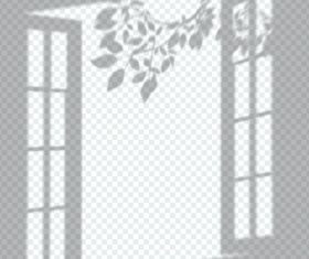Window shadow effect vector