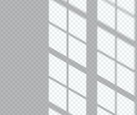 Window transparent shadow effect vector