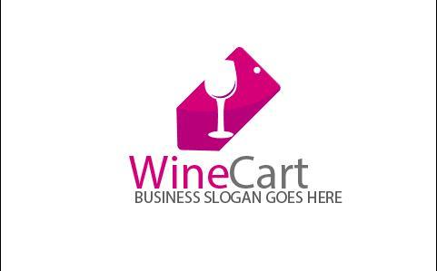 Wine Cart Logo vector