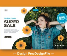 Womens supplies discount design promotion page vector