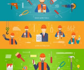 Work distribution banner vector