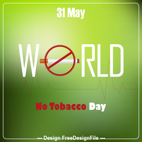 World no tobacco day poster vector
