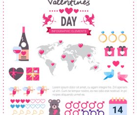 World valentines day message vector