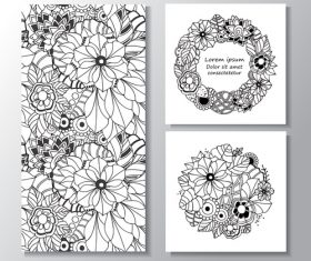 Wreath and flower vector