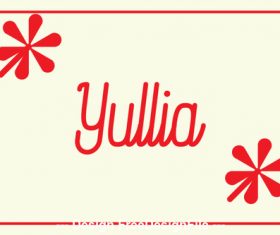 Yullia font design