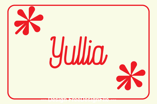 Yullia font design
