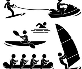 matchstick men sport vector