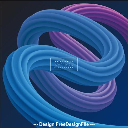 3d spiral rope background vector