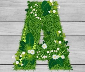 A floral letters vector