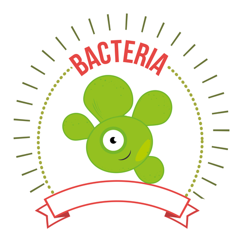 Abominable bacteria icon vector