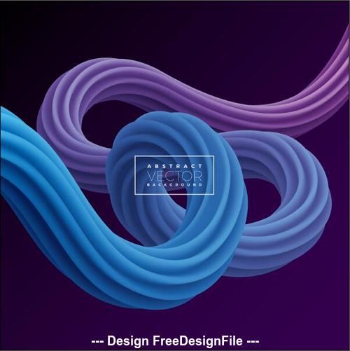 Abstract 3d curve line background vector